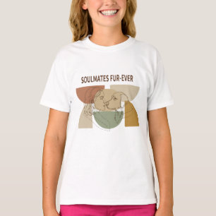 Soulmates Fur-Ever Dog Mom Line Art T-Shirt
