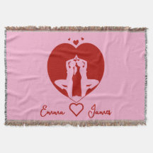Soulmates in Harmony Personalized Throw Blanket