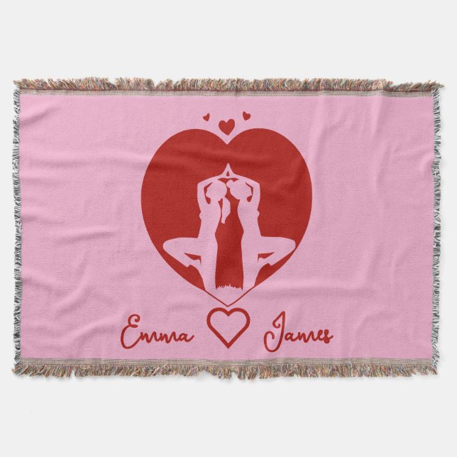 Soulmates in Harmony Personalized Throw Blanket (Front)