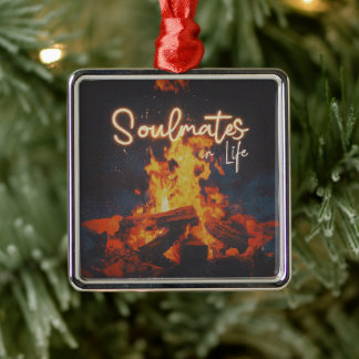 Soulmates in Life mug Metal Ornament