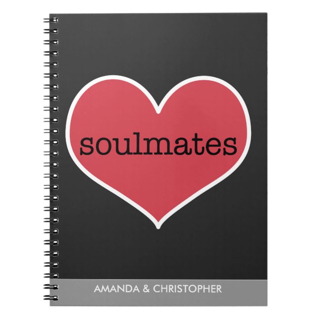 Soulmates Love Personalized Notebook (Front)