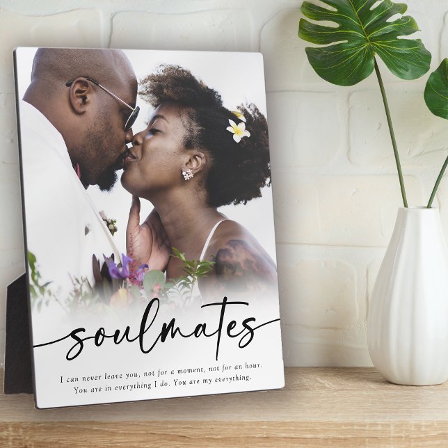 Soulmates Saying Script Photo Plaque (Creator Uploaded)