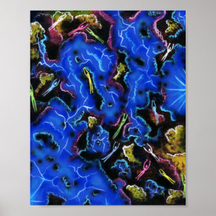Souls Going To Heaven Abstract art Original Poster