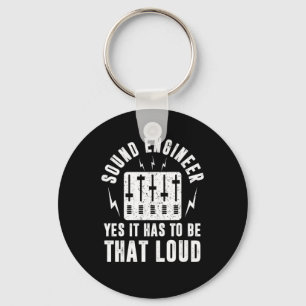 Sound Audio Engineer Music Producer Keychain