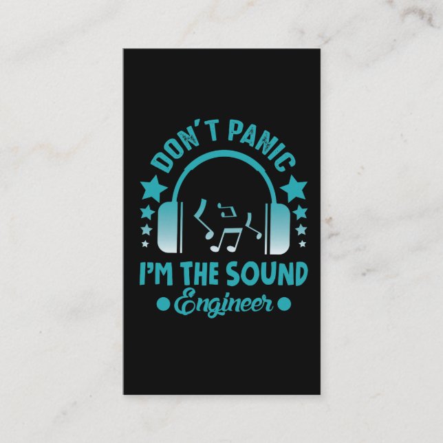 Sound Engineer Audio Dj Music Party Business Card (Front)