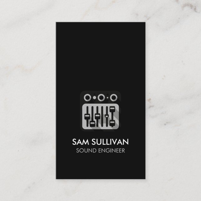 Sound Engineer Audio Engineering Business Card (Front)