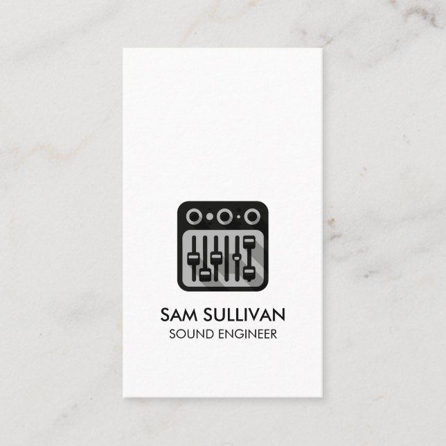 Sound Engineer Audio Engineering Business Card (Front)
