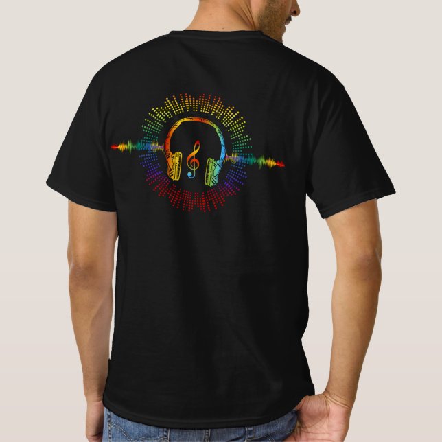 Sound Engineer Audio Wave Audio Engineer Music T-Shirt (Back)