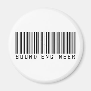 Sound Engineer Bar Code Magnet