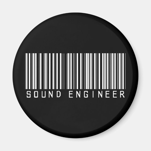 Sound Engineer Bar Code Magnet (Front)