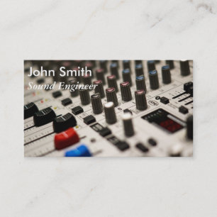 Sound Engineer freelance music producer stylish Business Card
