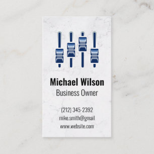 Sound Engineer   Mixer   Marble Background Business Card
