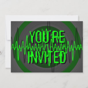 Sound Green Dark Invitation "You are Invited"