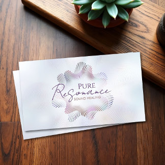 Sound Healing Practitioner Resonance Wave Business Card