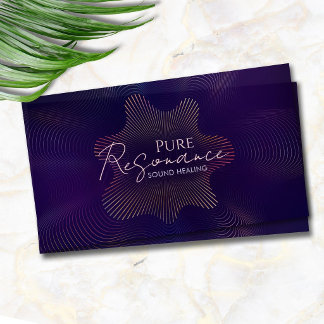 Sound Healing Practitioner Resonance Wave Business Card