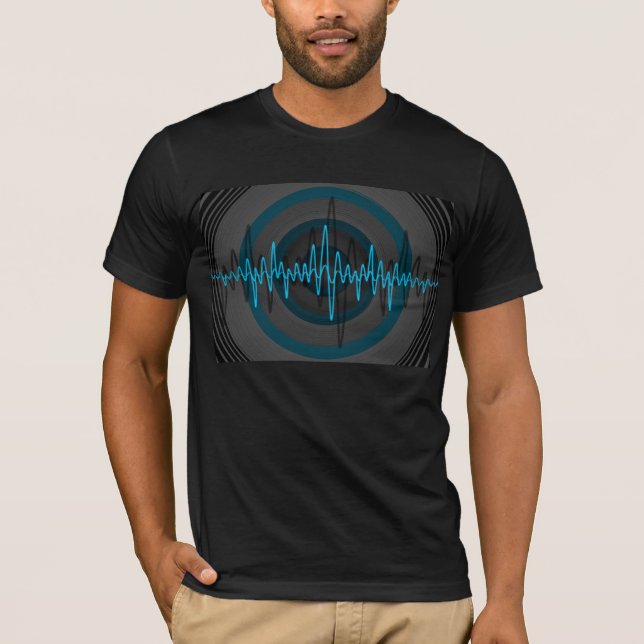 Sound Light Blue Dark T-shirt black front & back (Front)