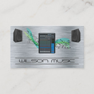 Sound Mixer and Speakers   Musical Business Card