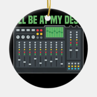 Sound Mixer Audio Engineer Mixing Board  Ceramic Ornament
