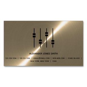 Sound Mixer Magnetic Business Card