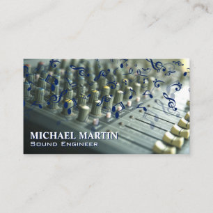 Sound Mixer   Musical Notes Business Card