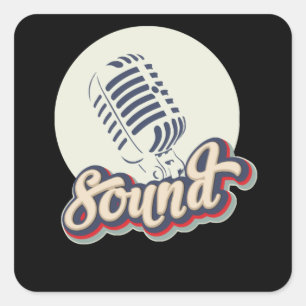 Sound Music Square Sticker