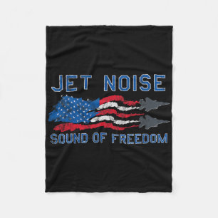 Sound Of Freedom Jet Noise American Us Flag Fleece Blanket