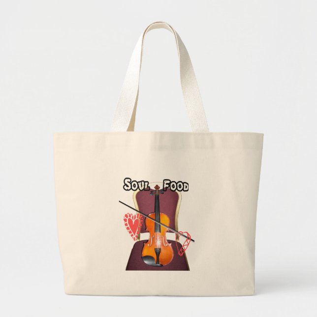 Sound of  v love hakuna matata valentine large tote bag (Front)