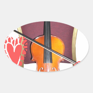 Sound of v love hakuna matata valentine oval sticker
