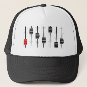 Sound or video control board Sliders or faders Trucker Hat