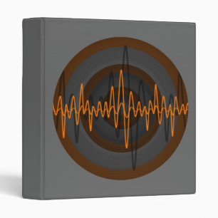 Sound Orange Dark Round binder grey