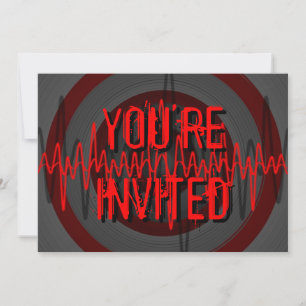 Sound Red Dark Invitation 'You are Invited'