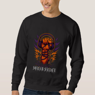 Sound Surge Streetwear Black Sweatshirt