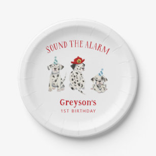 Sound the Alarm Boy Birthday Party  Paper Plate