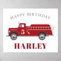 Sound the Alarm Fire Truck Birthday Party Any Age