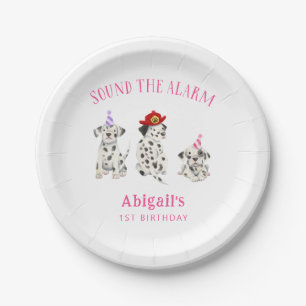 Sound the Alarm Girl Birthday Party  Paper Plate