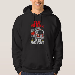 Sound The Alarm I Am The Ringbearer Page Boy Weddi Hoodie