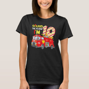 Sound The Alarm I'm 10 Birthday Boy Fire Truck Fir T-Shirt