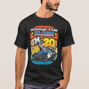 Sound The Alarm I'm 20 Policeman Police 20Th Birth T-Shirt