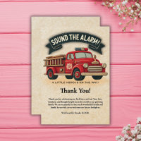 Sound the Alarm! Vintage Firetruck Baby Shower