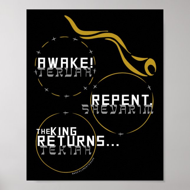 Sound the Shofar Fall Feasts Yom Teruah Day of Tru Poster (Front)