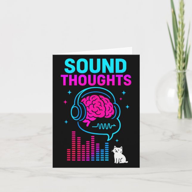 Sound Thoughts Stoic Philosophy Minimalist Slogan  Card (Front)