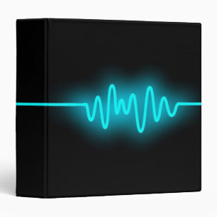 Sound Wave (1.5in) - Blue and Black Binder