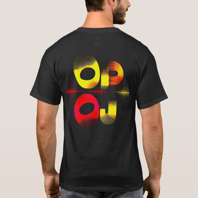 Sound Wave Audio Visualization Music Frequency Art T-Shirt (Back)