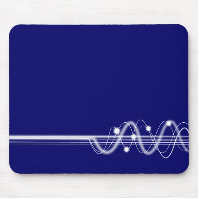 Sound Wave - Dark Blue Mouse Pad (Front)