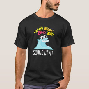 Sound Wave Funny Ocean Pun Dark BG T-Shirt