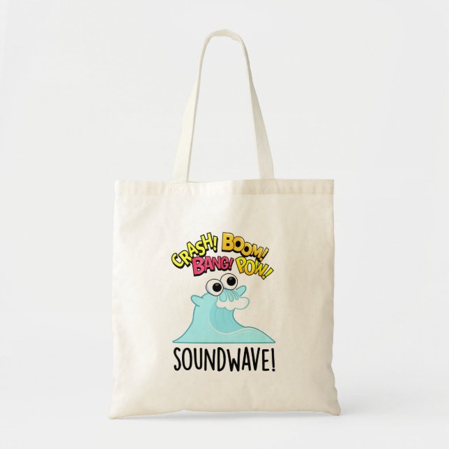 Sound Wave Funny Ocean Pun  Tote Bag (Front)