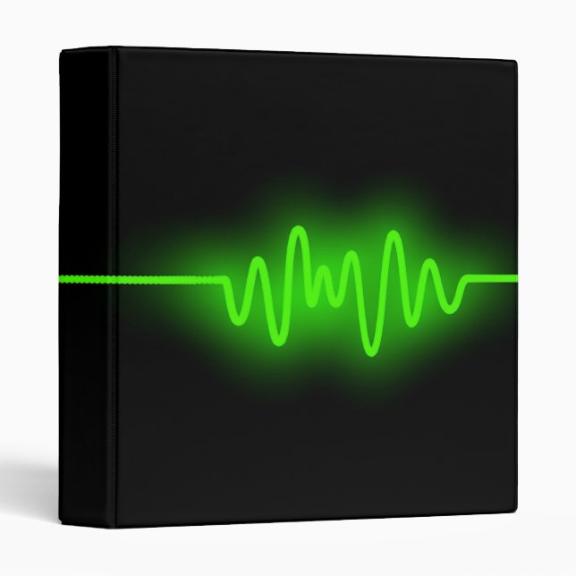 Sound Wave - Green and Black Binder (Front/Spine)