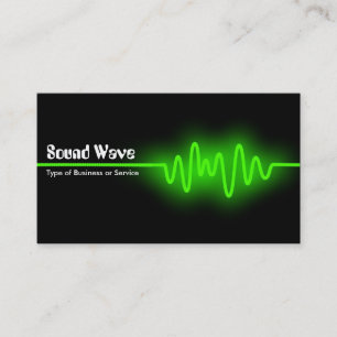 Sound Wave - Green and Black Business Card