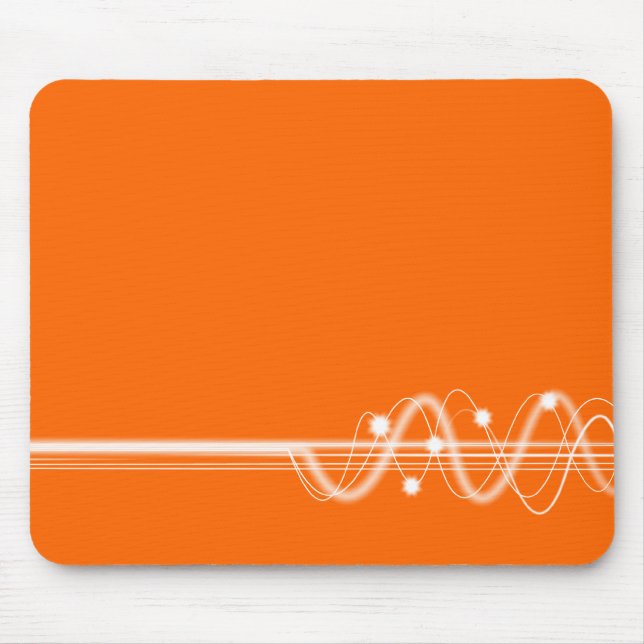 Sound Wave - Orange Mouse Pad (Front)