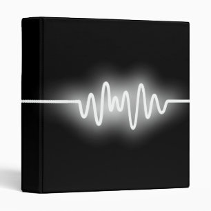 Sound Wave - White and Black Binder